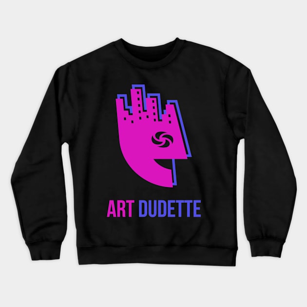 Art Dudette In Pink And Blue Crewneck Sweatshirt by yourartdude